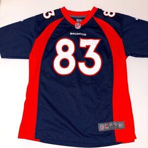Nike On Field Denver Broncos NFL Wes Welker #83 Blue Jersey Youth L (14-16)